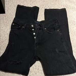 Black Distressed Jeans